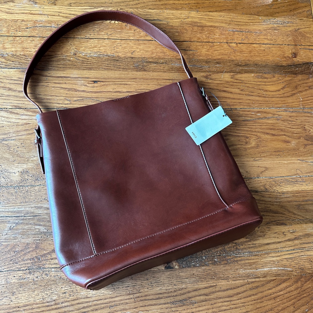 NWT Mango MNG Large Shopper Bag Chocolate